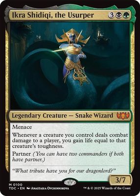 SJ Ikra Shidiqi, the Usurper - Commander: Tarkir: Dragonstorm (TDC) Commander: Tarkir: Dragonstorm