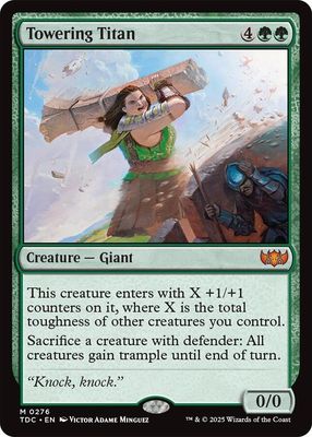 SJ Towering Titan - Commander: Tarkir: Dragonstorm (TDC) Commander: Tarkir: Dragonstorm