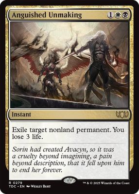 SJ Anguished Unmaking - Commander: Tarkir: Dragonstorm (TDC) Commander: Tarkir: Dragonstorm