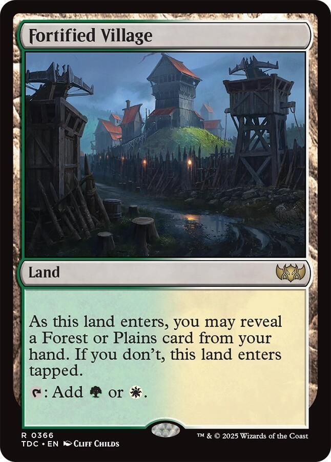 SJ Fortified Village - Commander: Tarkir: Dragonstorm (TDC) Commander: Tarkir: Dragonstorm