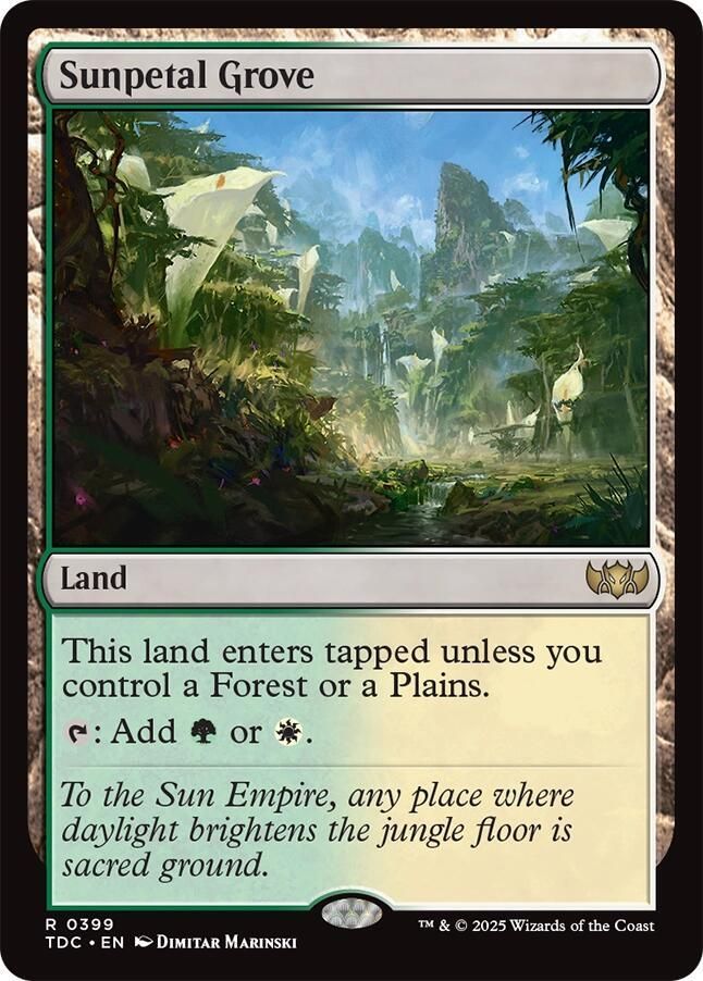 SJ Sunpetal Grove - Commander: Tarkir: Dragonstorm (TDC) Commander: Tarkir: Dragonstorm