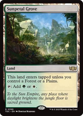 SJ Sunpetal Grove - Commander: Tarkir: Dragonstorm (TDC) Commander: Tarkir: Dragonstorm