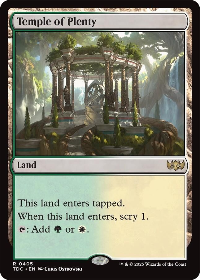 SJ Temple of Plenty - Commander: Tarkir: Dragonstorm (TDC) Commander: Tarkir: Dragonstorm