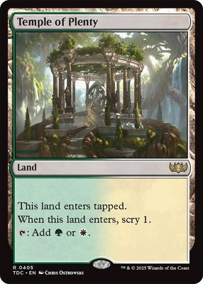 SJ Temple of Plenty - Commander: Tarkir: Dragonstorm (TDC) Commander: Tarkir: Dragonstorm