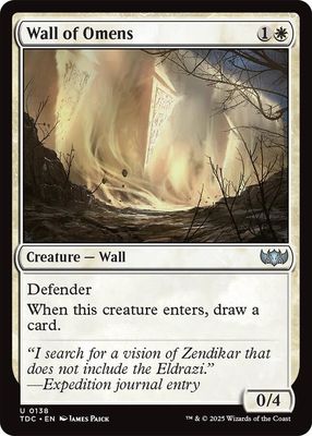 SJ Wall of Omens - Commander: Tarkir: Dragonstorm (TDC) Commander: Tarkir: Dragonstorm