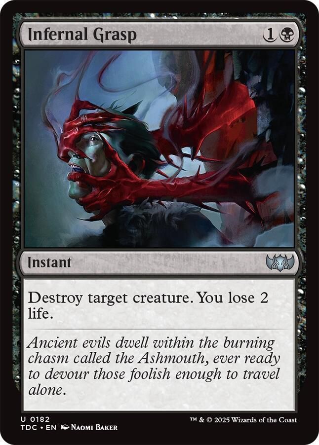 SJ Infernal Grasp - Commander: Tarkir: Dragonstorm (TDC) Commander: Tarkir: Dragonstorm (RIFAN2)