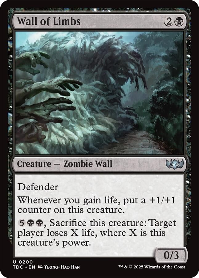SJ Wall of Limbs - Commander: Tarkir: Dragonstorm (TDC) Commander: Tarkir: Dragonstorm RIFAN3