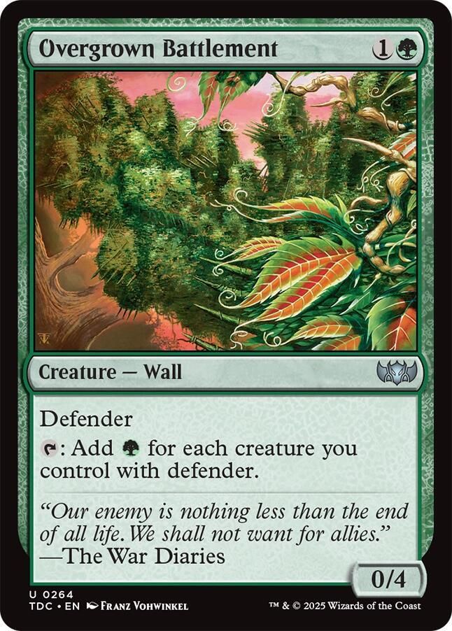 SJ Overgrown Battlement - Commander: Tarkir: Dragonstorm (TDC) Commander: Tarkir: Dragonstorm