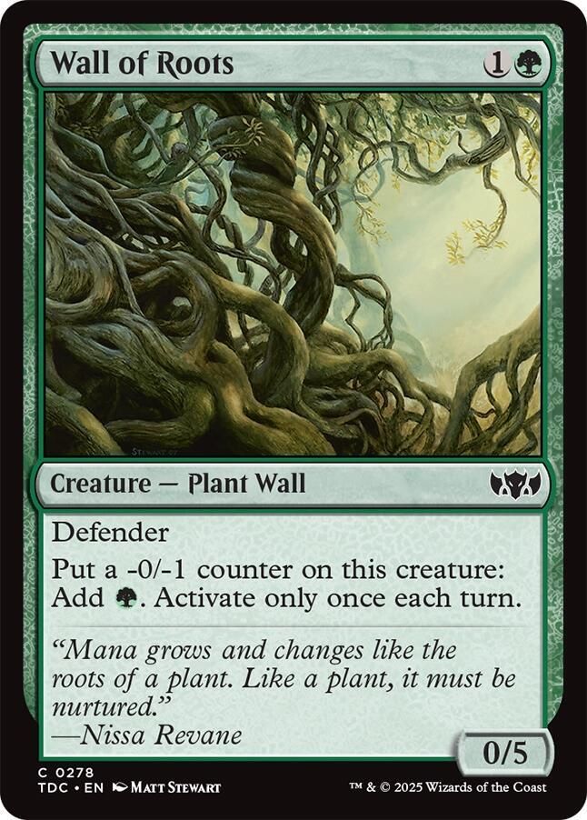 SJ Wall of Roots - Commander: Tarkir: Dragonstorm (TDC) Commander: Tarkir: Dragonstorm