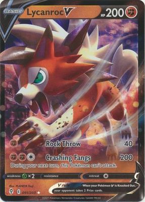 SJ Lycanroc V - 091/203 - Ultra Rare Sword &amp; Shield: Evolving Skies Singles (Espanol)
