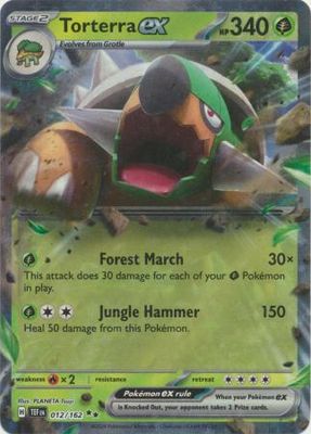 SJ Torterra ex - 012/162 - Ultra Rare Scarlet &amp; Violet: Temporal Forces Singles