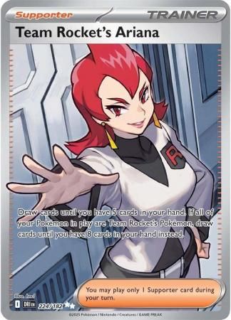 SJ Team Rocket&#39;s Ariana - 224/182 - Ultra Rare Scarlet &amp; Violet: Destined Rivals Singles