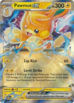 SJ Pawmot ex - 073/197 - Ultra Rare Scarlet &amp; Violet: Obsidian Flames Singles