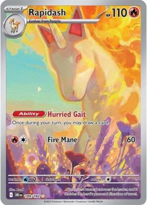 SJ Rapidash - 189/182 - Illustration Rare Scarlet &amp; Violet: Destined Rivals Singles