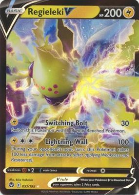 SJ Regieleki V - 057/195 - Ultra Rare Sword &amp; Shield: Silver Tempest Singles