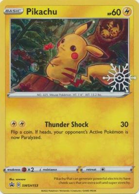 SJ Pikachu - SWSH153 - Advent Calendar Holo Promo Pokemon 2022 Advent Calendar Promos