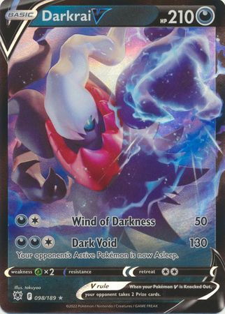 SJ Darkrai V - 098/189 - Ultra Rare Sword &amp; Shield: Astral Radiance Singles