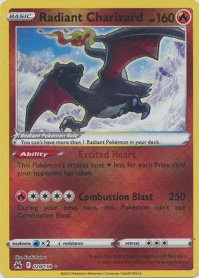 SJ Radiant Charizard - 020/159 - Radiant Rare Crown Zenith Singles