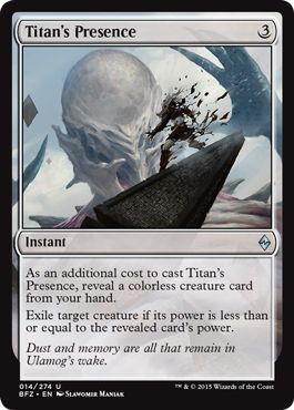 Titan&#39;s Presence 014/274 Battle for Zendikar Singles