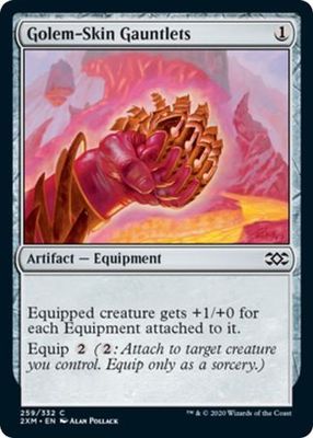 Golem-Skin Gauntlets 259/332 Double Masters Singles