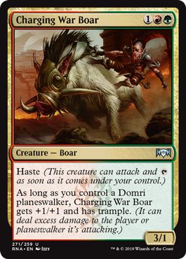 Charging War Boar 271/259 Planeswalker Deck Exclusive Ravnica Allegiance Singles