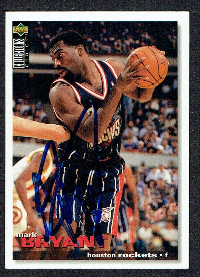 Mark Bryant #39 autógrafo firmado automático 1995-96 mazo superior