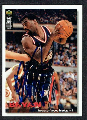 Mark Bryant #39 autógrafo firmado automático 1995-96 mazo superior