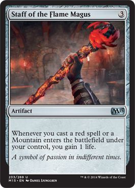 Staff of the Flame Magus 233/269 Magic 2015 (M15) Singles (Español)