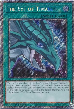 SJ The Eye of Timaeus - RA04-EN192 - Platinum Secret Rare 1st Edition Quarter Century Stampede 1st Edition Singles