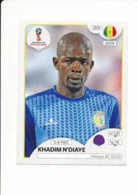 KHADIM N&#39;DIAYE - Pegatina Panini Copa Mundial de la FIFA 2018 #602  Senegal