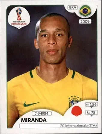 Miranda 2018 Panini World Cup Stickers Russia #345