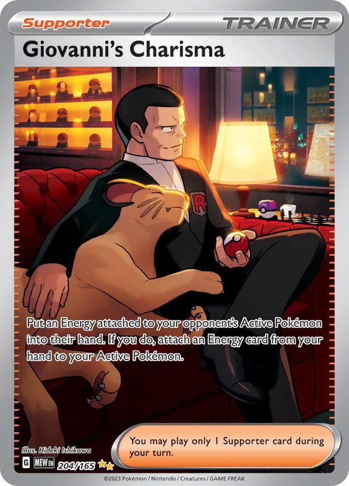 SJ Giovanni&#39;s Charisma - 204/165 - SV: Scarlet &amp; Violet 151 (MEW) SV: Scarlet &amp; Violet 151