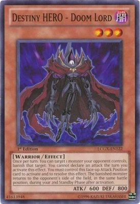 Destiny Hero - Doom Lord - LCGX-EN122 - Common 1st Edition Legendary Collection 2 1st Edition Singles