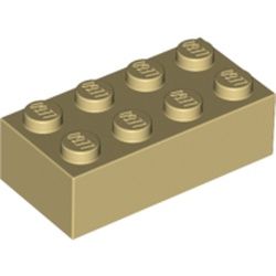PIEZA LEGO BEIGE BRICK 2X4 SPACE SHUTTLE