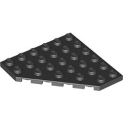 PIEZA LEGO NEGRA CORNER PLATE 6X6X45° SPACE SHUTTLE