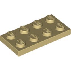 PIEZA LEGO BEIGE PLATE 2X4	SPACE SHUTTLE
