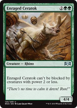 Enraged Ceratok 125/259 Ravnica Allegiance Singles