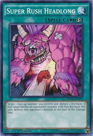 Super Rush Headlong - MP16-EN152 - Common 1st Edition Yu-Gi-Oh! 2016 Mega-Tins 1st Edition Singles
