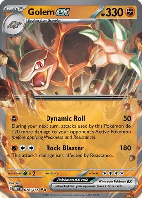 SJ Golem ex - 076/165 - SV: Scarlet &amp; Violet 151 (MEW) SV: Scarlet &amp; Violet 151