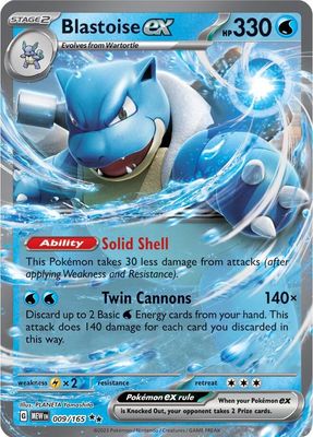 SJ Blastoise ex - 009/165 - SV: Scarlet &amp; Violet 151 (MEW) SV: Scarlet &amp; Violet 151