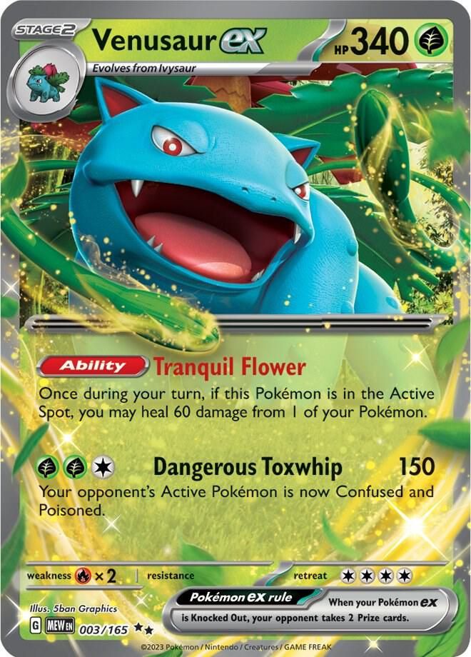 SJ Venusaur ex - 003/165 - SV: Scarlet &amp; Violet 151 (MEW) SV: Scarlet &amp; Violet 151