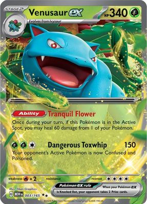 SJ Venusaur ex - 003/165 - SV: Scarlet &amp; Violet 151 (MEW) SV: Scarlet &amp; Violet 151