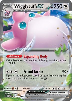 SJ Wigglytuff ex - 040/165 - SV: Scarlet &amp; Violet 151 (MEW) SV: Scarlet &amp; Violet 151