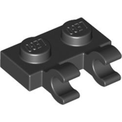 PIEZA LEGO NEGRA PLATE 1X2 W/HOLDER, VERTICAL SPACE SHUTTLE