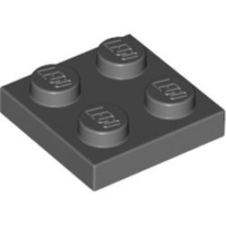 PIEZA LEGO GRIS PLATE 2X2 SPACE SHUTTLE