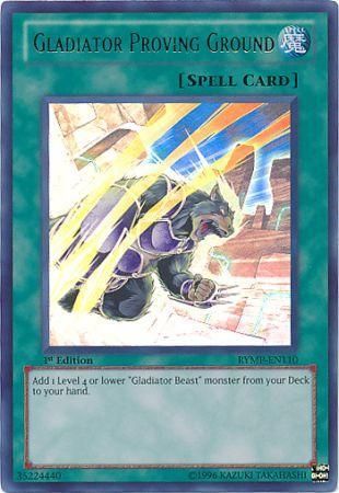 SJ Gladiator Proving Ground - RYMP-EN110 - Ultra Rare 1st Edition Ra Yellow Mega Pack 1st Edition Singles