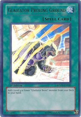 SJ Gladiator Proving Ground - RYMP-EN110 - Ultra Rare 1st Edition Ra Yellow Mega Pack 1st Edition Singles