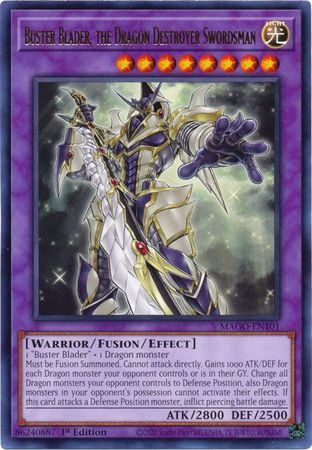 SJ Buster Blader, the Dragon Destroyer Swordsman - MAGO-EN101 - Rare 1st Edition Maximum Gold 1st Edition Singles