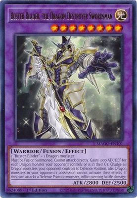 SJ Buster Blader, the Dragon Destroyer Swordsman - MAGO-EN101 - Rare 1st Edition Maximum Gold 1st Edition Singles