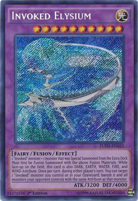 SJ Invoked Elysium - FUEN-EN033 - Secret Rare 1st Edition Fusion Enforcers 1st Edition Singles